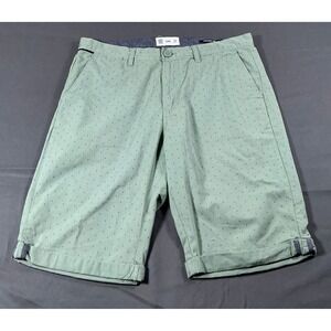 DNMX Slim Fit Chino Shorts Mens 34 Mint Green‎ Micro Dot Pattern TF22FMCWDX3472